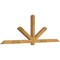 Ekena Millwork Kennewick Rough Sawn Timber Gable Bracket, Western Red Cedar, 108"W x 36"H x 4"D x 4"F, 8/12 Pitch GBW108X36X0404KEN00RWR - alternate 2